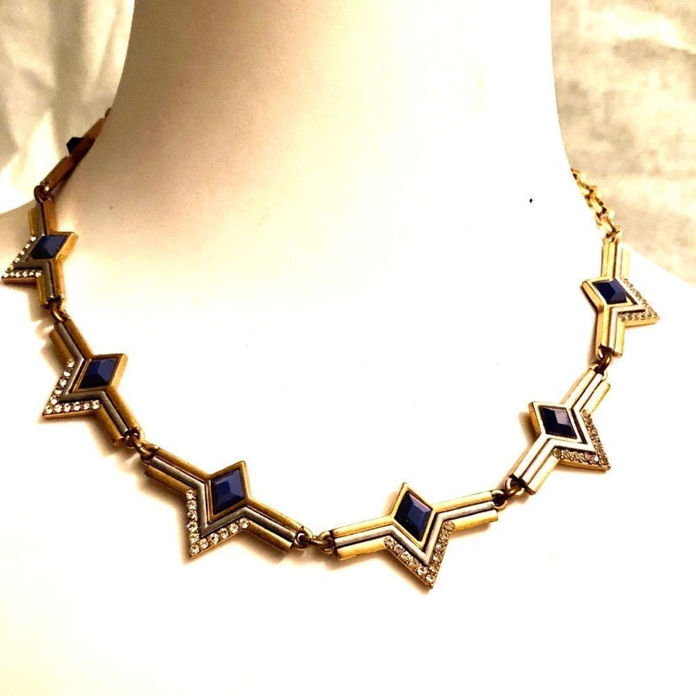 J.Crew Necklace w/ Glass Beads & Rhinestone